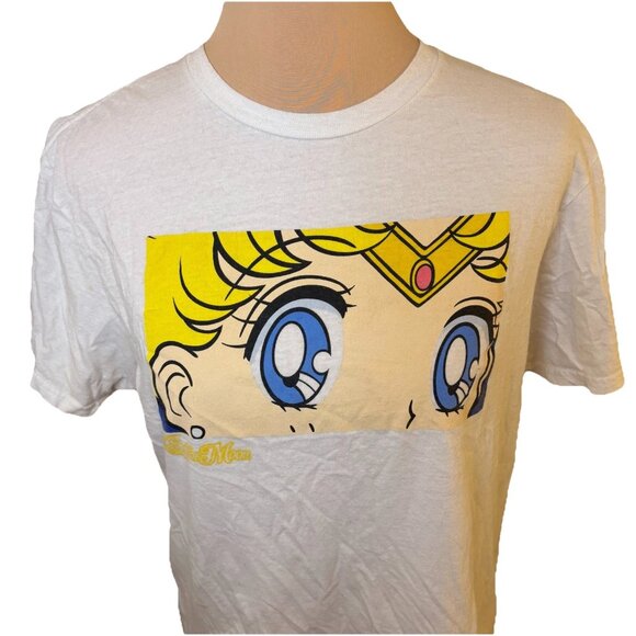 Women's Sailor Moon T-shirt Size M White Graphic Tee - Picture 2 of 6